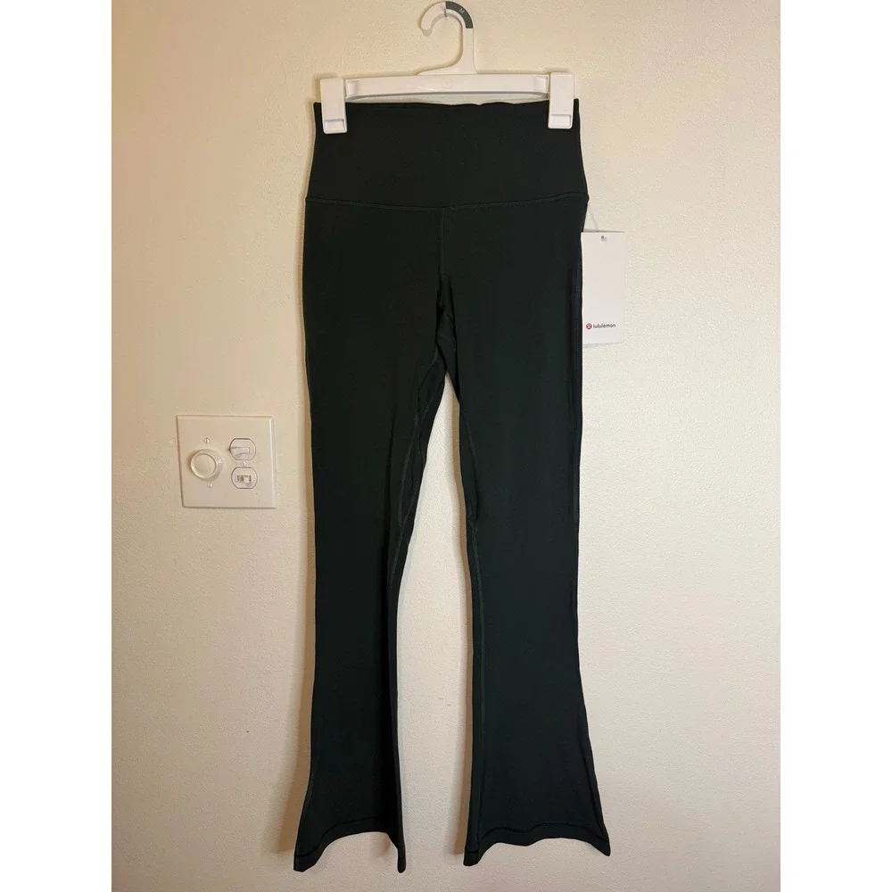 Lululemon Align HR Mini Flare Rainforest Green Size 6 NWT $118 MSRP